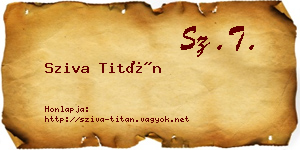 Sziva Titán névjegykártya